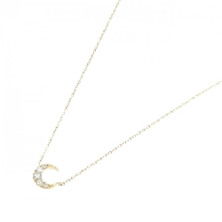 K18YG Mặt trăng Kim cương Dây chuyền 0.15CT - Hàng hiệu Chính hãng 858455