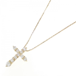 K18YG Dây chuyền kim cương chéo 0.51CT - Hàng hiệu Chính hãng 861566