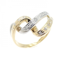 Nhẫn kim cương K18YG/PT900 0.13CT - Hàng hiệu Authentic