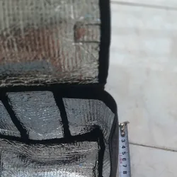 Túi đựng hộp cơm giữ nhiệt lót bạc vải Canvas không thấm nước, đựng bình nước giữ nhiệt 1013473