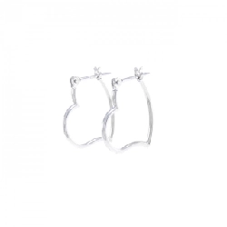 K18WG Khuyên tai hình trái tim - Hàng hiệu Chính hãng 876412