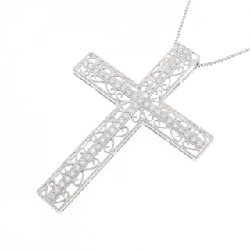 K18WG Dây chuyền kim cương chéo 0.92CT - Hàng hiệu Chính hãng 860472