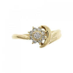 Nhẫn kim cương hoa K18YG 0.18CT 669640