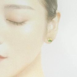 K18YG Emerald Earrings - Hàng hiệu Authentic 875841