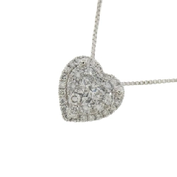 K18WG Dây chuyền kim cương hình trái tim 0.36CT - Hàng hiệu Chính hãng 859118