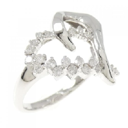 Nhẫn kim cương K14WG hình trái tim 0.30CT