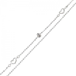 K18WG Dây chuyền hình trái tim - Hàng hiệu Authentic