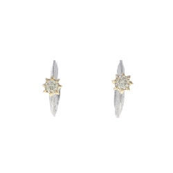 PT900/K18YG Bông tai kim cương 0.22CT - Hàng hiệu Authentic