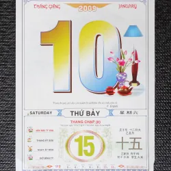 Tờ lịch rời Bloc xưa (Năm 2009)