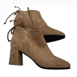 Bốt nữ Boot nữ Da lộn lót lông Hãng Camel
