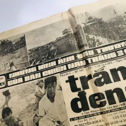 Báo Miền Nam xưa trắng đen như hình phát hành thứ 5 ngày  10/04/1975 
