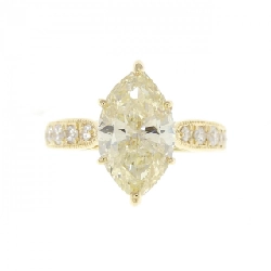 Nhẫn kim cương K18YG 2.637CT LY I1 cắt Marquise - Hàng hiệu Authentic 879484