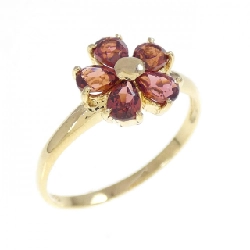 Nhẫn Garnet Hoa K18YG - Hàng hiệu Chính hãng