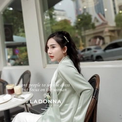[New] Sơ mi lụa La Donna Design áo sơ mi tiểu thư sang chảnh Trắng 369263
