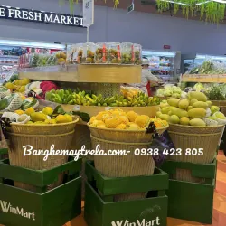 Sọt trung bày siêu thị đan dây nhựa tròn 577104