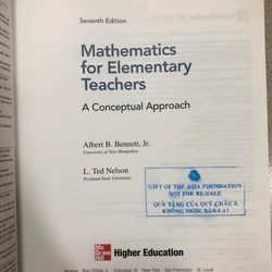 MATHEMATICS FOR ELEMENTARY TEACHERS - Bennett Nelson 455781
