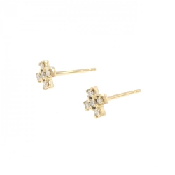 Bông tai kim cương K18YG 0.10CT - Hàng hiệu Chính hãng 870649