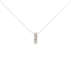 K18WG Dây chuyền kim cương ba viên 0.30CT - Hàng hiệu Authentic