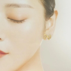 Bông tai ruy băng 750YG - Hàng hiệu Authentic 868087