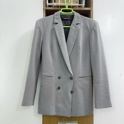 Áo blazer màu xám 2 lớp dày dặn đứng form chất vài mềm, form menwear size S/M 154271