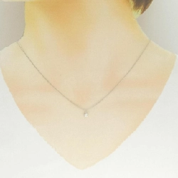 K18WG Solitaire Dây chuyền kim cương 0.145CT - Hàng hiệu Chính hãng 855673