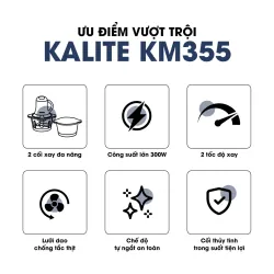 Kalite KM355 – Máy xay thịt đa năng dung tích 2L