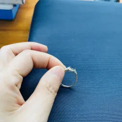 Nhẫn bạc 925 Nhật đính đá Saphire  1042898