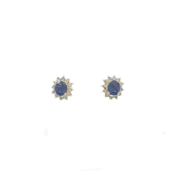 K18YG Sapphire Earrings - Hàng hiệu Authentic
