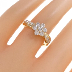 Nhẫn kim cương hoa K18YG 0.72CT 671032