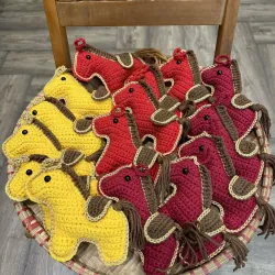 Đồ Trang Trí Tết Bính Ngọ 2026 Thú Nhồi Bông Con Ngựa Làm Bằng Len 762660