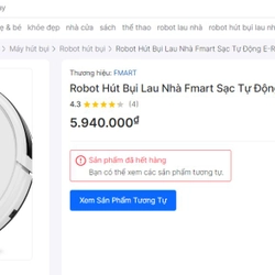 Robot Hút Bụi Lau Nhà Fmart Sạc Tự Động E-R550W - Hàng Chính Hãng 223393