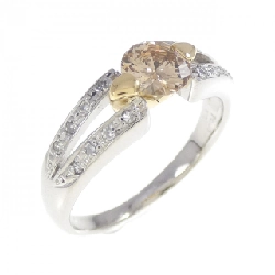 Nhẫn kim cương PT900/K18YG 0.69CT - Hàng hiệu Authentic