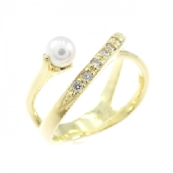 Nhẫn ngọc trai Akoya K18YG 3.4mm - Hàng hiệu Authentic