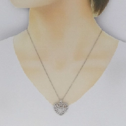 K18WG Dây chuyền hình trái tim kim cương 0.81CT - Hàng hiệu Chính hãng 867502