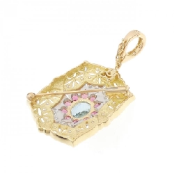 K18YG/PT900 Mặt dây chuyền đá màu - Hàng hiệu Authentic 867669