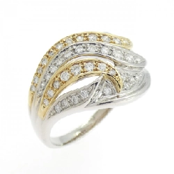 Nhẫn kim cương PT900/K18YG 0.56CT - Hàng hiệu Authentic