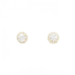 K18YG/ST Bông tai kim cương 0.219CT 0.233CT D VS2 VG - Hàng hiệu Chính hãng