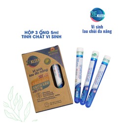 Bộ sản phẩm lau chùi đa năng sinh học 3E KLEEN - Hộp 3 ống 5ml dung dịch đậm đặc 79268