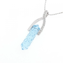 K18WG Blue Topaz Necklace - Hàng hiệu Authentic 858790