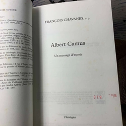 ALBERT CAMUS, UN MESSAGE D'ESPOIR - Francois Chavanes 543702
