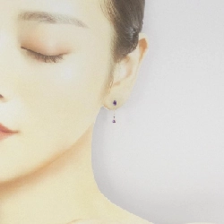 K18YG Amethyst Bông tai - Hàng hiệu Chính hãng 867541