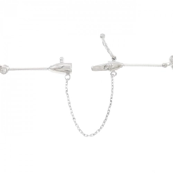 Bông tay kim cương hình hoa trái tim 750WG 0.20CT - Hàng hiệu Chính hãng 873682