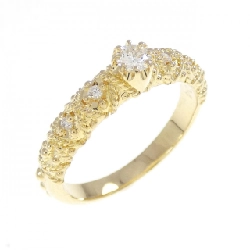 Nhẫn kim cương 750YG 0.107CT - Hàng hiệu Authentic