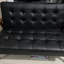 Ghế Sofa phong cách retro khung gỗ màu đen - dài 1m15. 58231