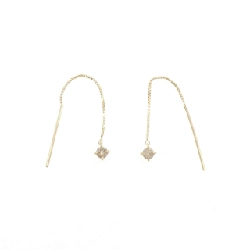 Bông tai kim cương K18YG 0.14CT - Hàng hiệu Chính hãng