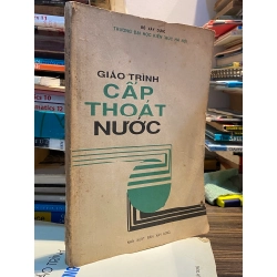 Giáo trình cấp thoát nước - PTS Hoàng Huệ
