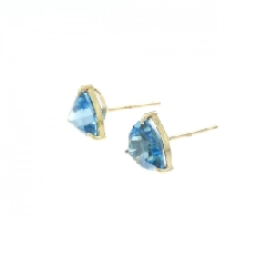 K18YG Blue Topaz Earrings - Hàng hiệu Authentic 864375