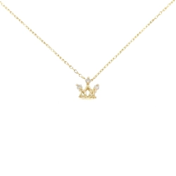 K18YG Vương miện Dây chuyền Kim cương - Hàng hiệu Chính hãng