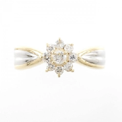 Nhẫn kim cương hoa K18YG/PT900 0.21CT 671222