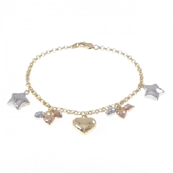 K18 Ba màu Heart×Star Vòng tay - Hàng hiệu Chính hãng 870641